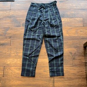 Simons Tartan Slacks Blue and Green